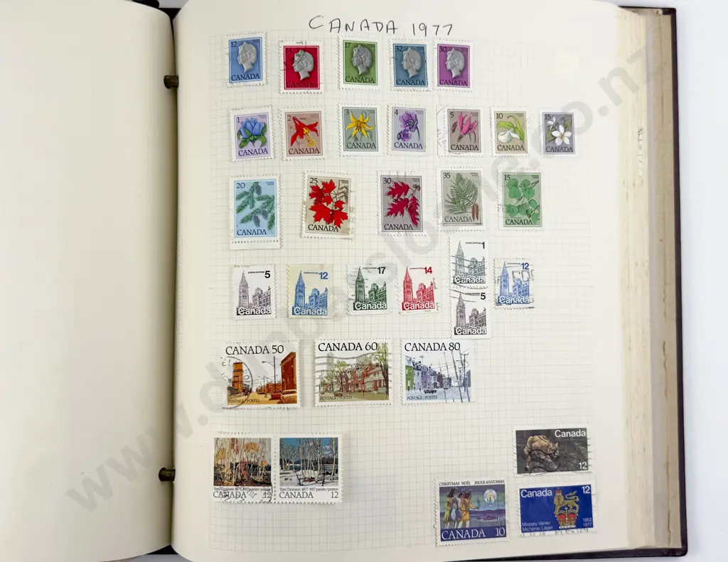 Two Canada Vintage Stamp Albums with Some World Image 1++