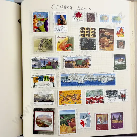 Two Canada Vintage Stamp Albums with Some World