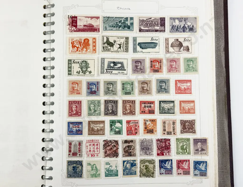 Vintage World Stamp Album with China Image 1++
