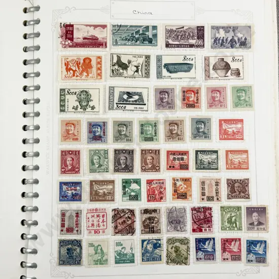 Vintage World Stamp Album with China