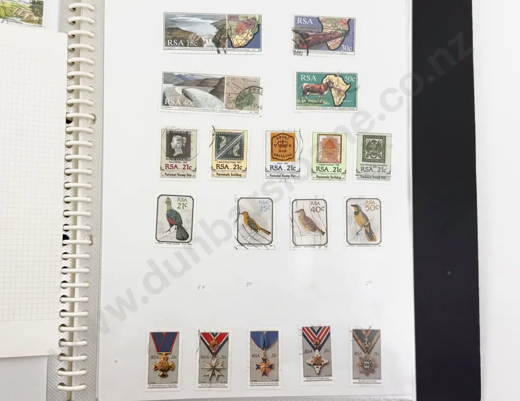 Three World Stock Book Stamp Albums with South Africa Image 1++