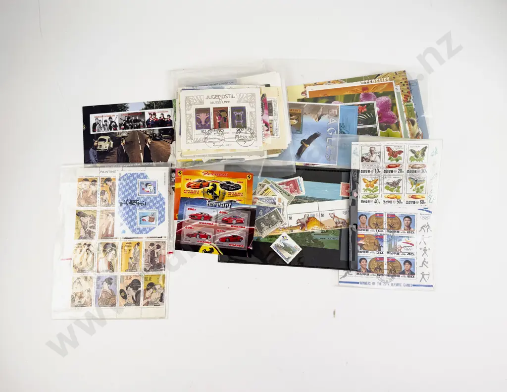 Qty World Mainly Mint Stamps with Miniature Sheets Image 1++