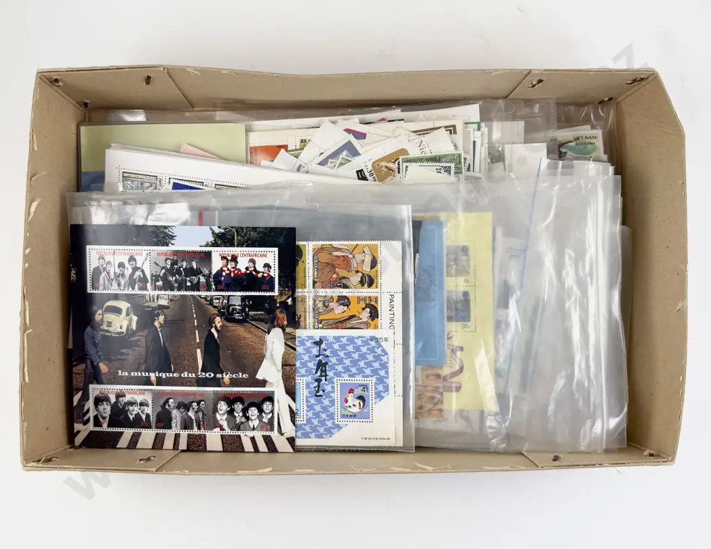 Qty World Mainly Mint Stamps with Miniature Sheets Image 1++