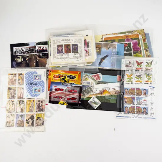 Qty World Mainly Mint Stamps with Miniature Sheets