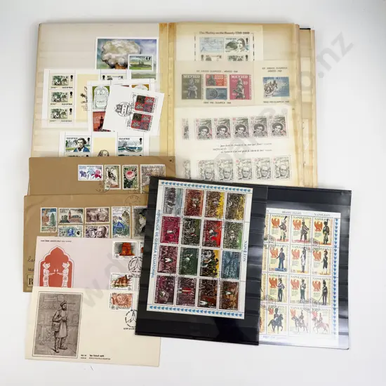 Qty World Mainly Mint Stamps with Miniature Sheets FDC's and Assorted