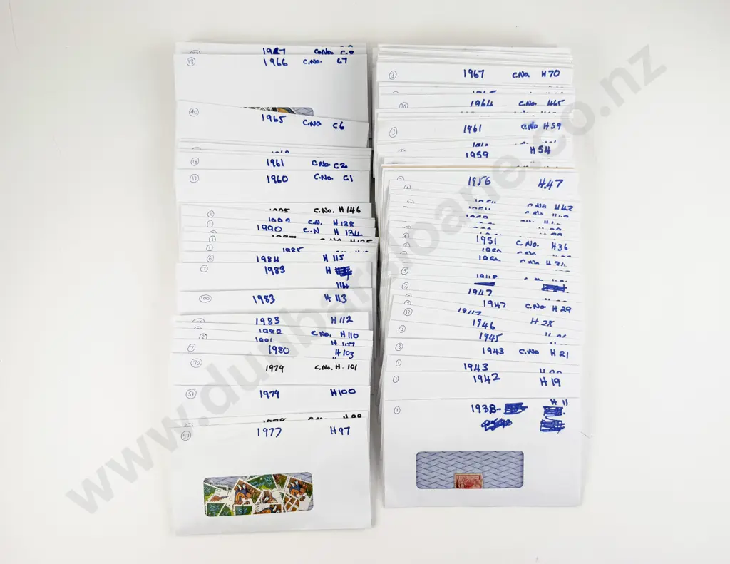 NZ Envelope Sorted Loose Stamps 1938 - 2009 Image 1++