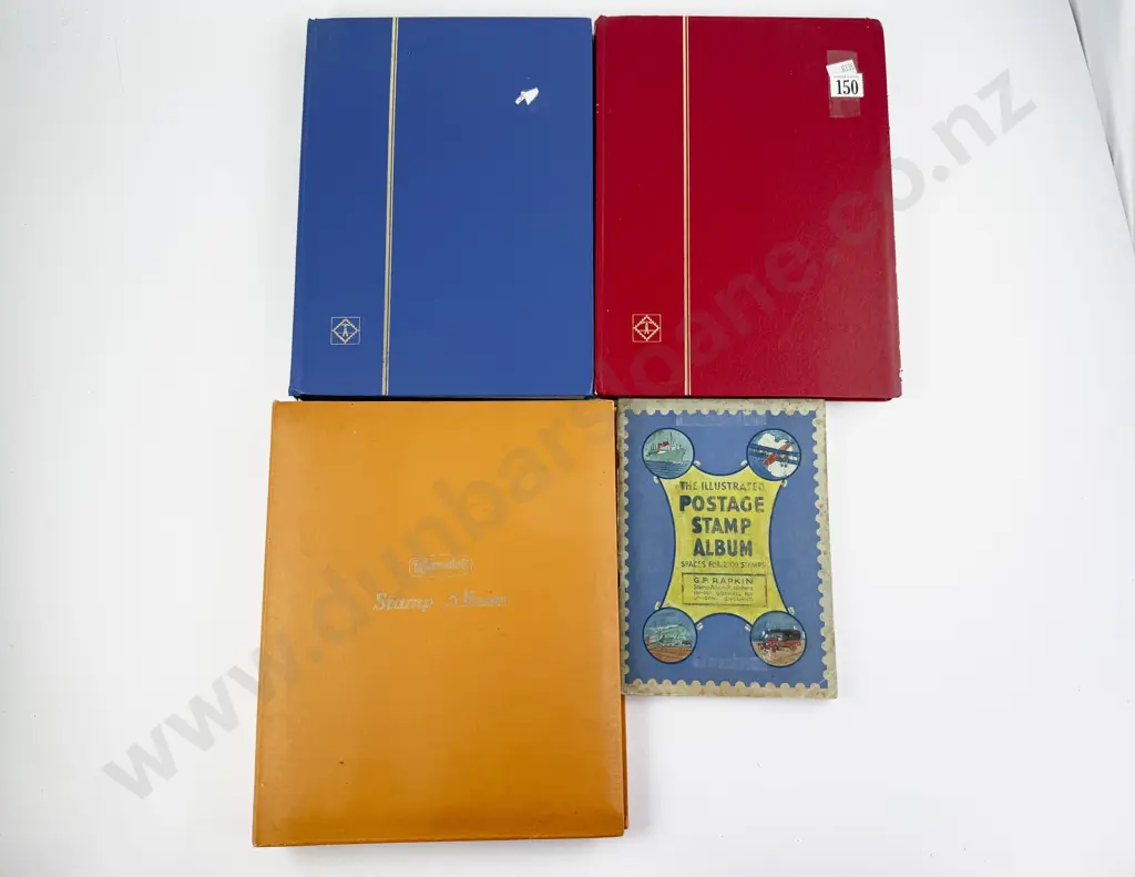 Two Stock Book and Two Stamp Albums World Stamps with NZ and Australia Image 1++