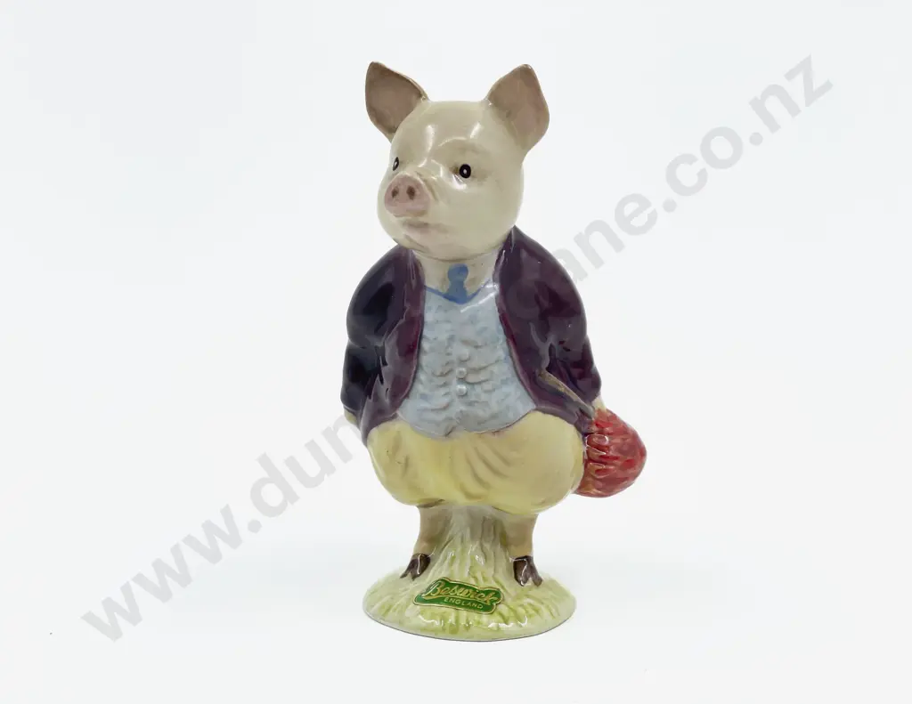 Beswick Beatrix Potter's Pigling Bland - Gold Back Stamp C1955 - 1975 with label Image 1++