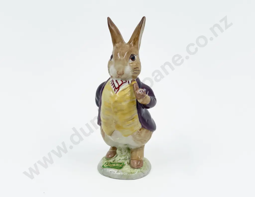 Beswick Beatrix Potter's Mr Benjamin Bunny - Gold Back Stamp C1955 - 1975 with label Image 1++