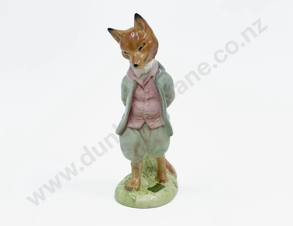 Beswick Beatrix Potter's Foxy Whiskered Gentleman - Gold Back Stamp C1955 - 1975 with label Image 1++