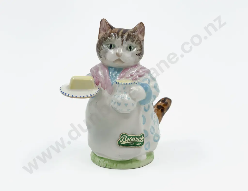 Beswick Beatrix Potter's Ribby - Gold Back Stamp C1955 - 1975 with label Image 1++