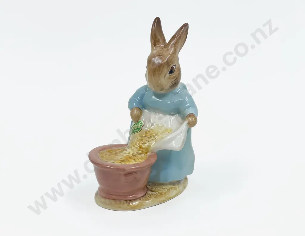 Beswick Beatrix Potter's Cecily Parsley - Gold Back Stamp C1955 - 1975 with label Image 1++