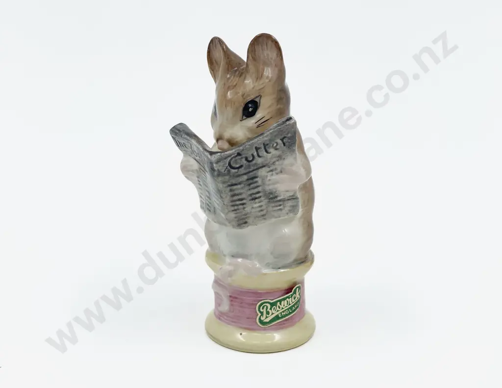 Beswick Beatrix Potter's Tailor of Gloucester  - Gold Back Stamp C1955 - 1975 with label Image 1++