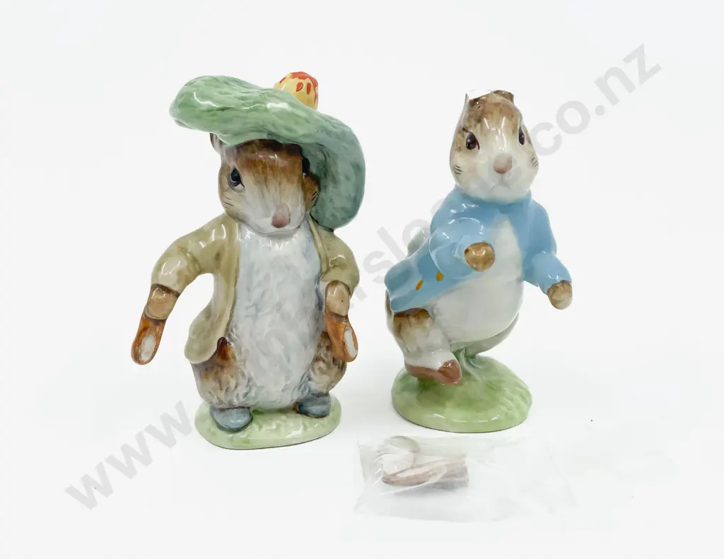 Beswick Beatrix Potter's Benjamin Bunny and Peter Rabbit (both with faults) Image 1++
