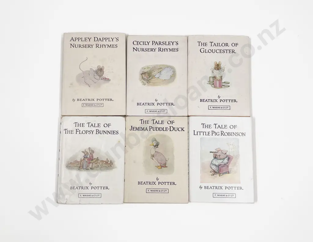 Six Early Edition Beatrix Potter with dust covers Image 1++