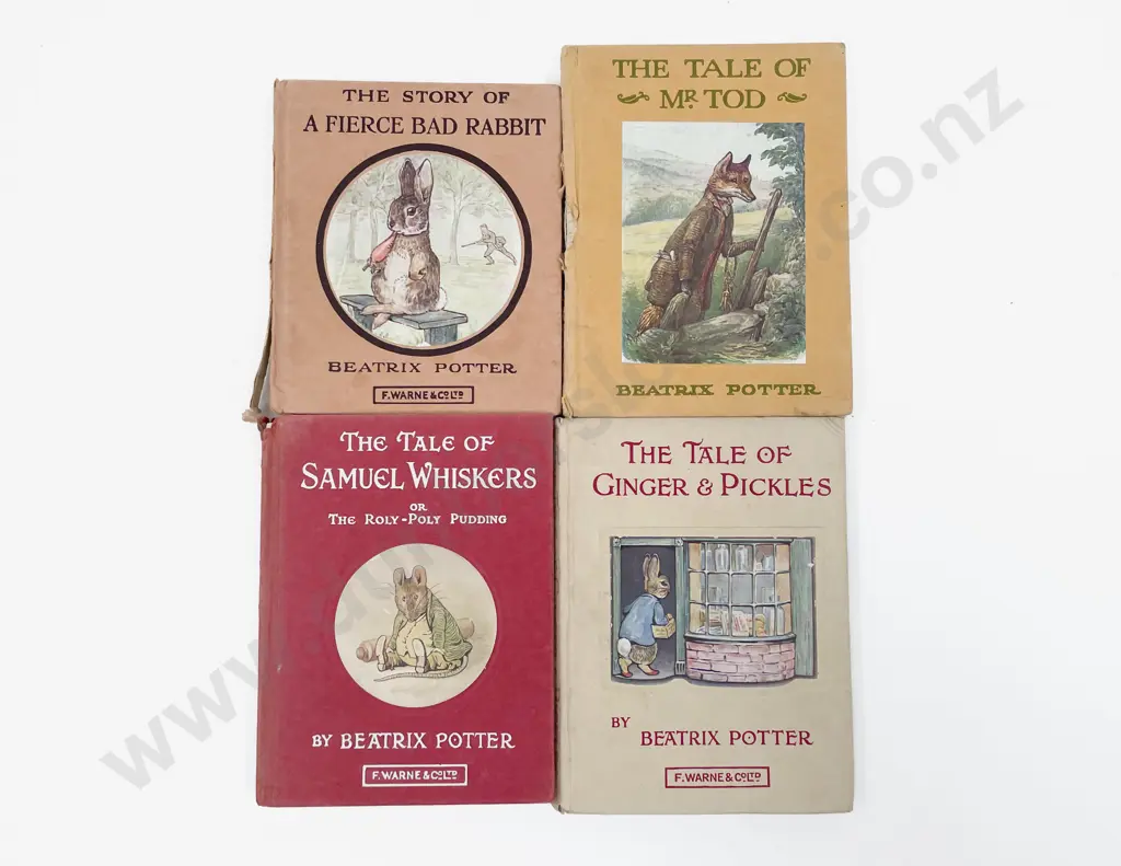 Four Early Edition Beatrix Potter no dust covers some faults Image 1++