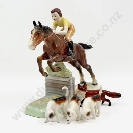 Beswick Ceramic Horse Figurine with Four Others