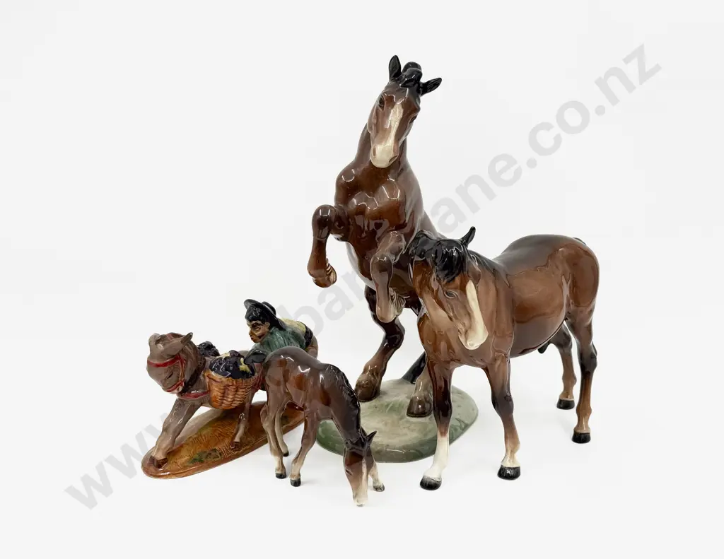 Four Beswick Ceramic Horse and Foal Figurines Image 1++