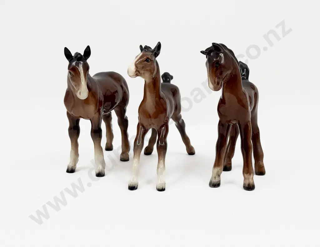 Three Beswick Ceramic Foal Figurines Image 1++