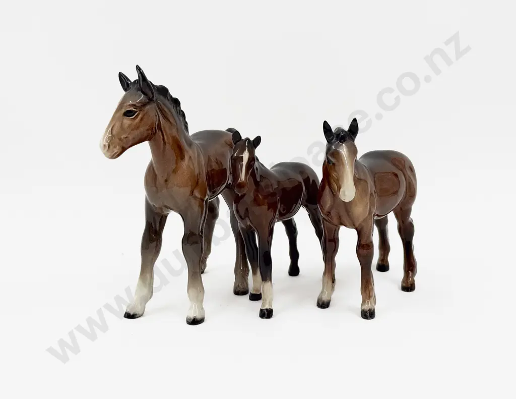 Three Beswick Ceramic Foal Figurines Image 1++