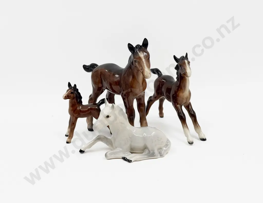 Four Beswick Ceramic Foal Figurines Image 1++