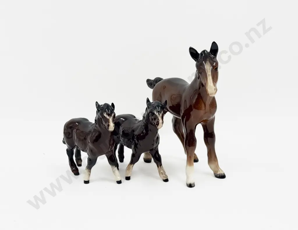Three Beswick Ceramic Foal and Pony Figurines Image 1++