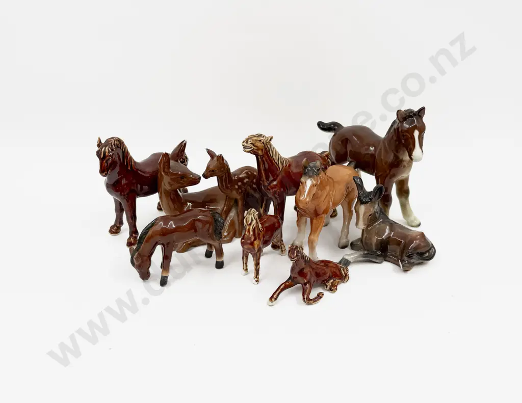 Box Quantity of Assorted Horse Figurines Image 1++
