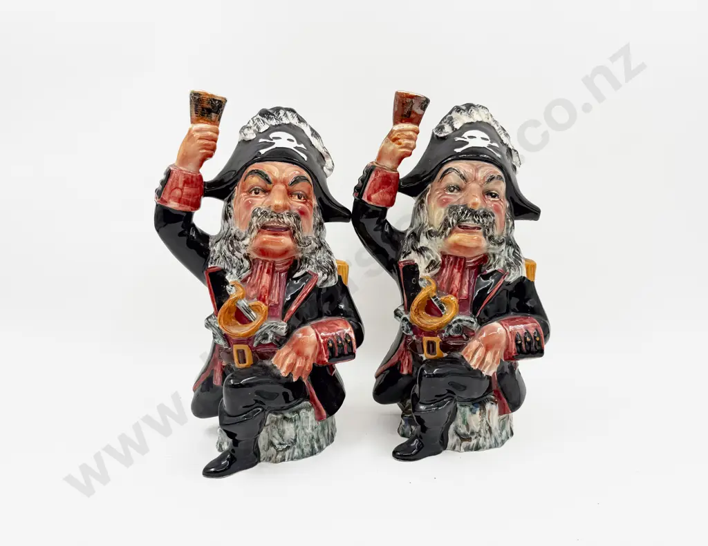 Pair Shorter and Son Pirate King Toby Jugs Image 1++