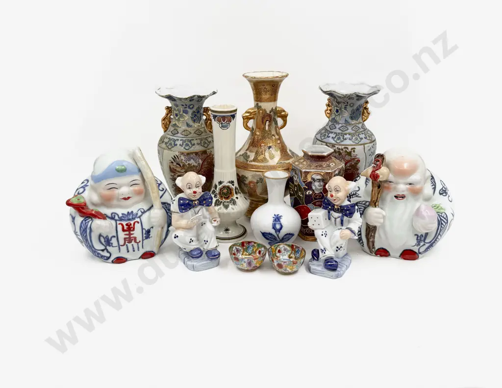 Collection of Asian Ceramics incl Satsuma Vase Image 1++