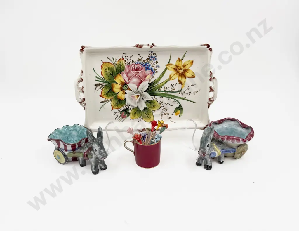 Two Hand Painted Figurines with Two Others Image 1++
