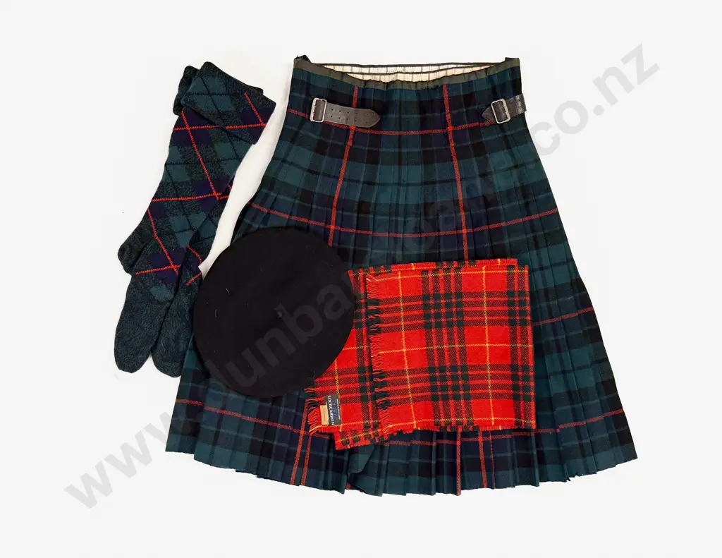 Tartan Kilt Hat Scarf and Socks Image 1++