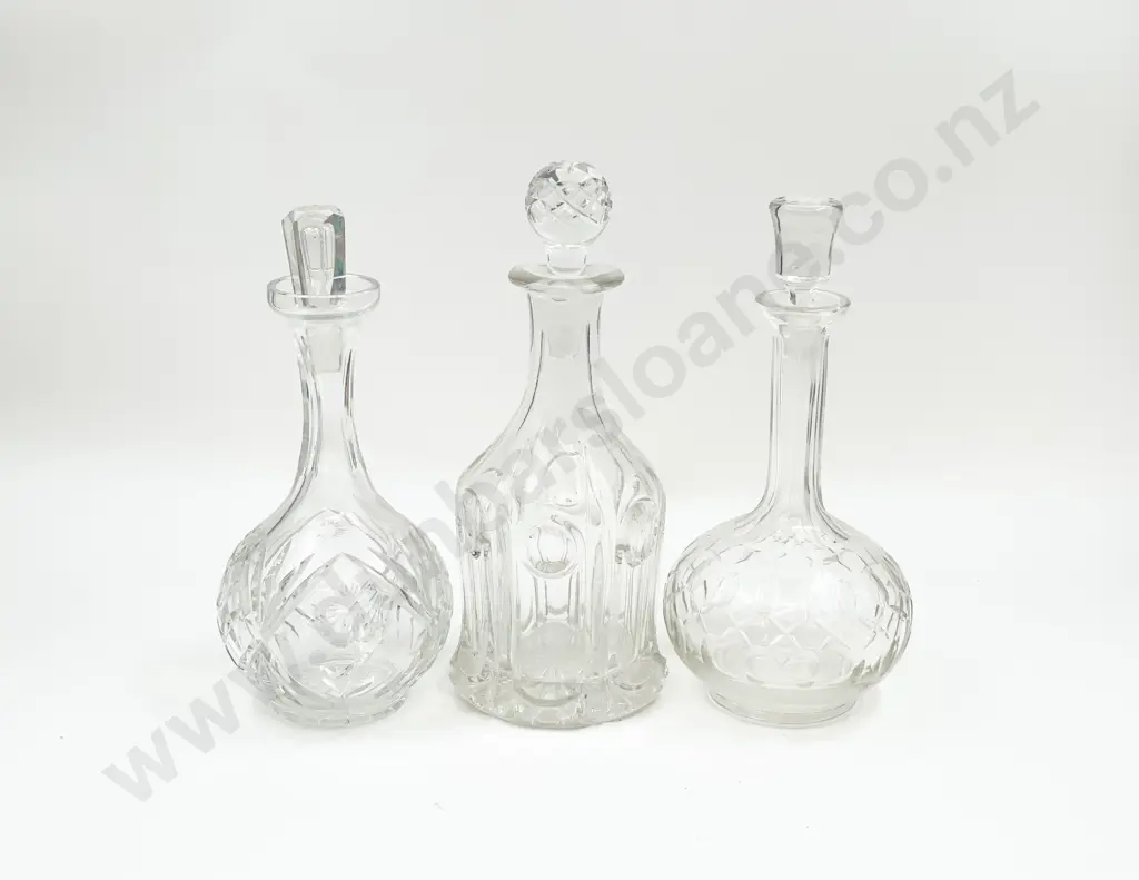 Three Glass Decanters Image 1++