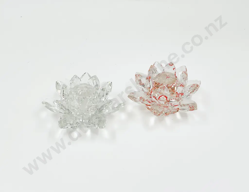 Two Decorative Crystal Flowers Image 1++