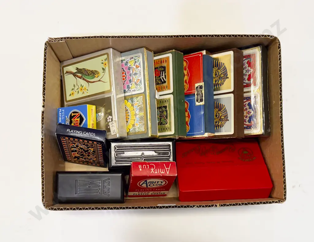 Box Qty of Vintage Playing Cards Image 1++