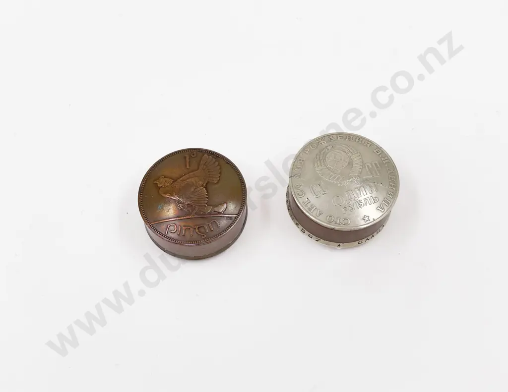 Two Vintage Coin Boxes Image 1++