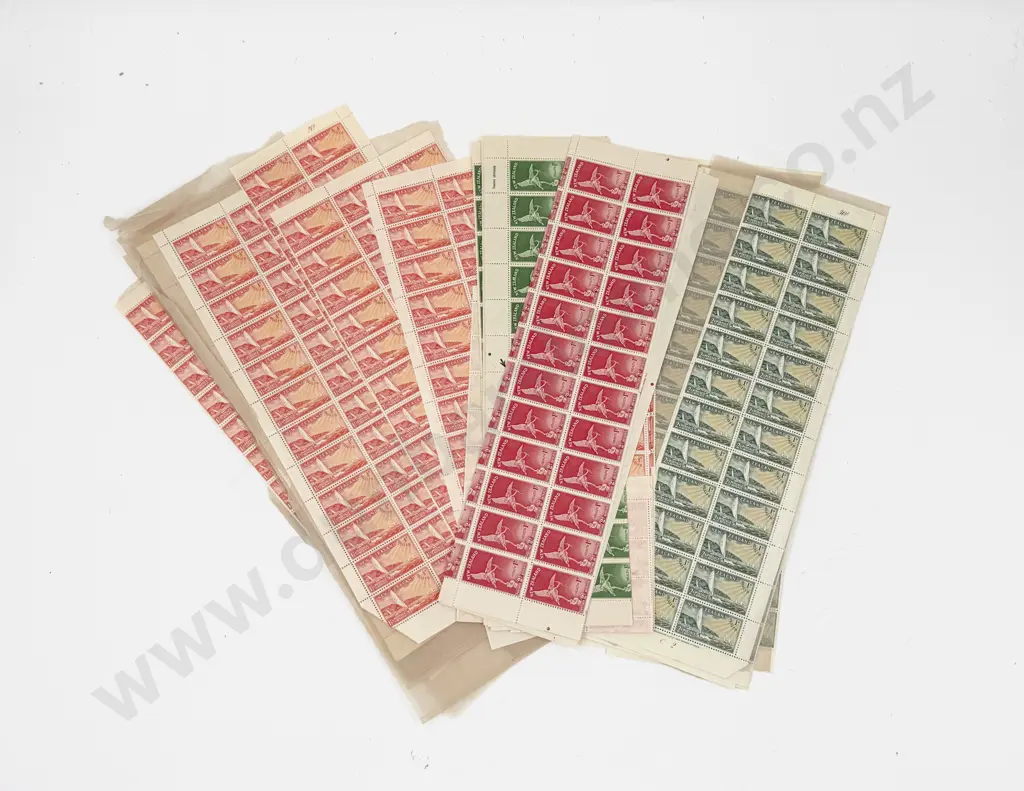 NZ 1951 Health Stamps 1d 2d Part Sheets with 1947 Health 1d 2d Full Sheet Each Image 1++