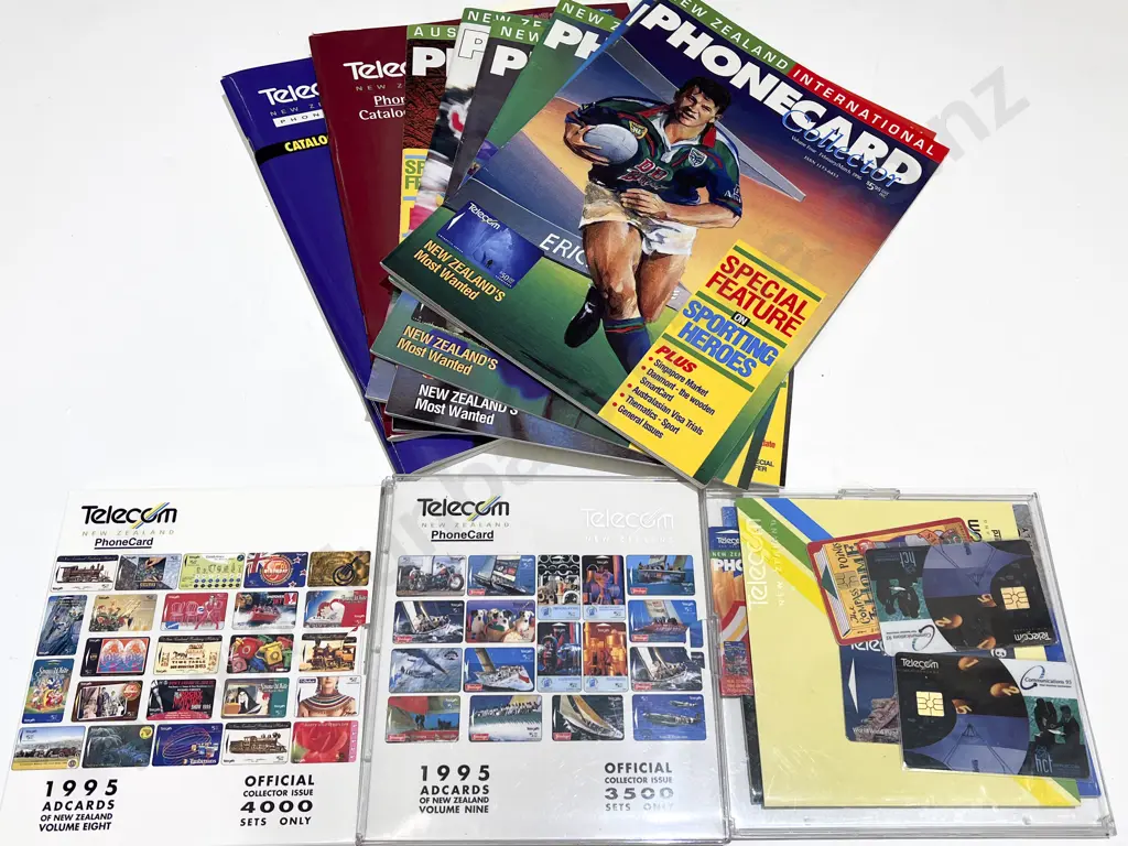 Quantity of Assorted Phone Card Collector Magazines & Assorted Telecom Phone Cards Image 1++
