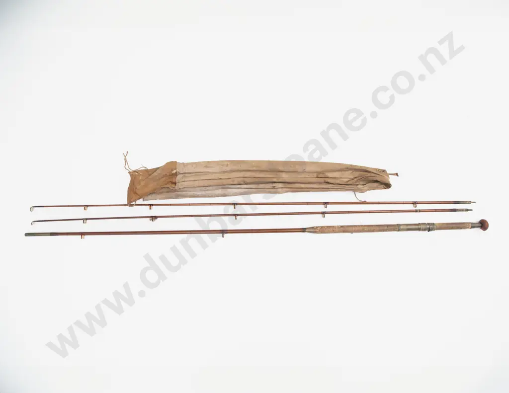Antique Greenheart 3 Piece Salmon Rod by Hatton Bros Hereford Image 1++