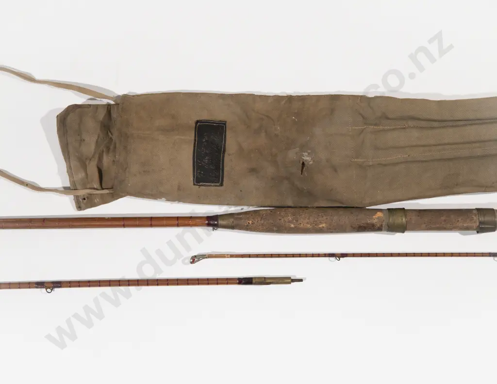 2 Piece Split Cane Fly Rod By W J Cummins Auckland Image 1++