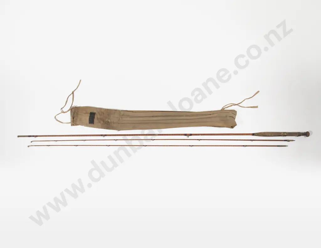 2 Piece Split Cane Fly Rod By W J Cummins Auckland Image 1++