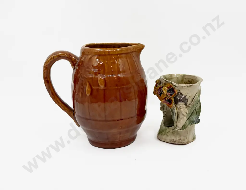 Luke Adams Barrel Form Jug Amber Image 1++