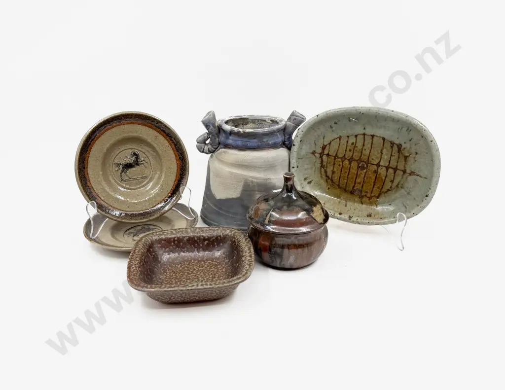 Three Paul Wotherspoon Pieces & Three Pieces NZ Pottery Image 1++