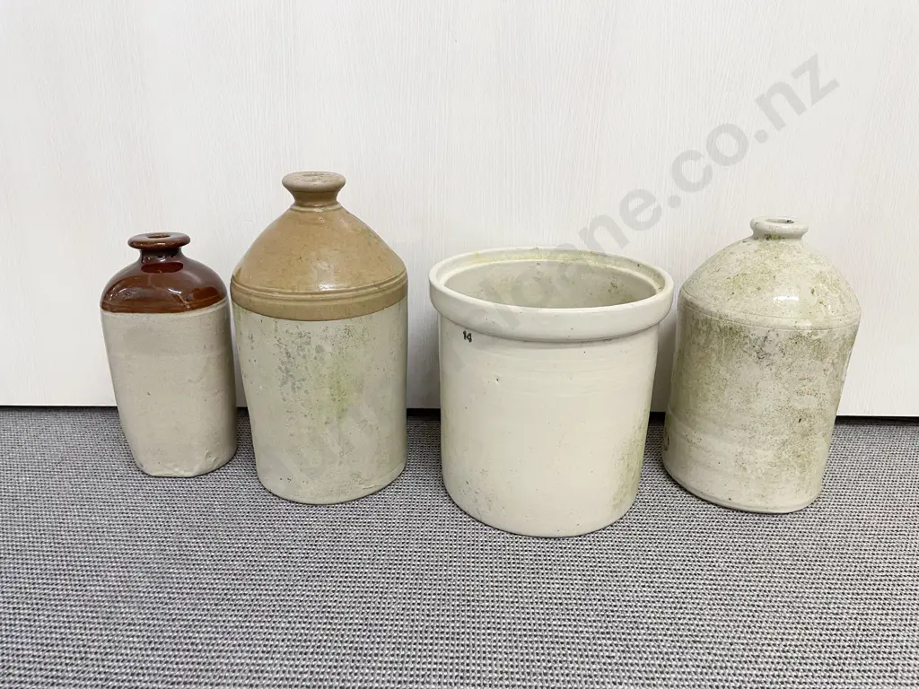 Three Crocks & Other Crock Missing Lid Image 1++