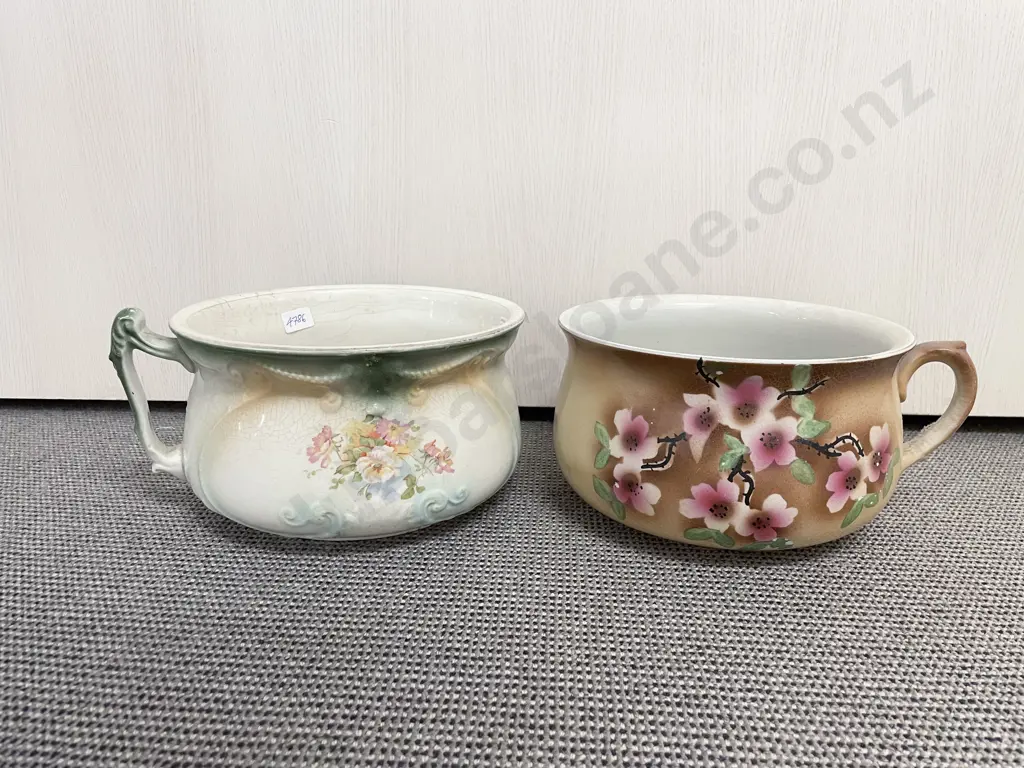Two Vintage Ceramic Chamberpots Image 1++