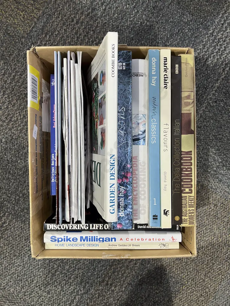 Box Quantity of Cookbooks and Gardening Books Image 1++