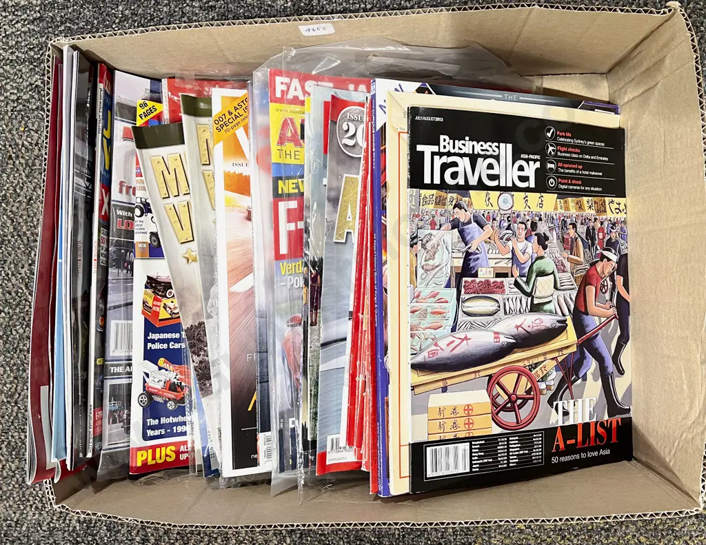 Boxed Quantity of Assorted Magazines Image 1++