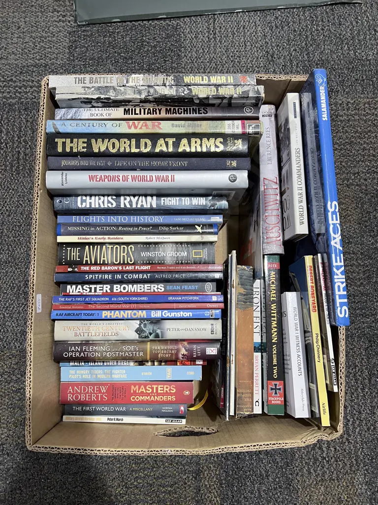 Boxed Quantity of Assorted Military History References Volumes Image 1++