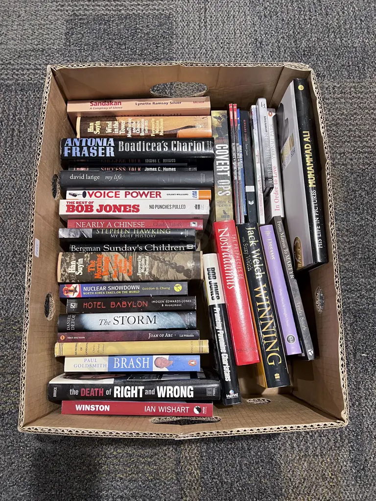 Boxed Quantity of Assorted Books Image 1++