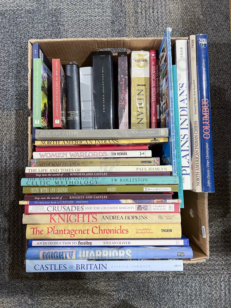 Boxed Quantity of Assorted Medieval Reference Volumes Image 1++