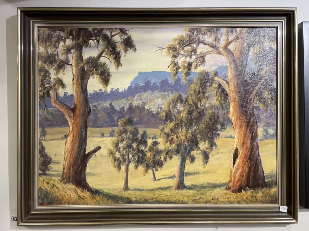 Alfred Reynolds - Landscape oil on board Image 1++